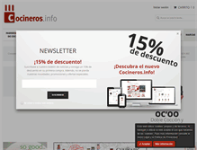 Tablet Screenshot of cocineros.info